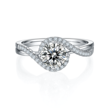 1.30 Gesamt Karat Gewicht Moissanit Hochzeit Ring Solitaire Verlobung 925 Silber - £70.04 GBP