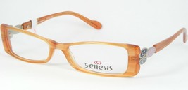 Genesis GV1291 34 Striped ORANGE-BROWN Eyeglasses Glasses Frame 50-15-135mm - $74.23