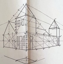 Perspective Design For House Architectural Drawing 1900 Victorian Print DWW2C - £23.88 GBP