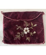 Vintage Velvet Tefillin Bag W/ Embroidered Floral Print - $21.34 CAD