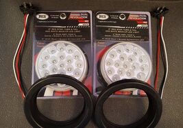 (2) 19 LED Trux Dual Revolution 4&quot; Round Clear Lens Stop Tail Turn Back-... - $103.64