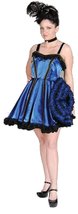 Saloon Girl Showgirl Costume (Medium, Blue) - £167.46 GBP+