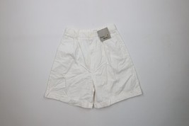 Deadstock Vintage 90s Streetwear Womens 14 Pleated Cuffed Shorts White C... - $39.55