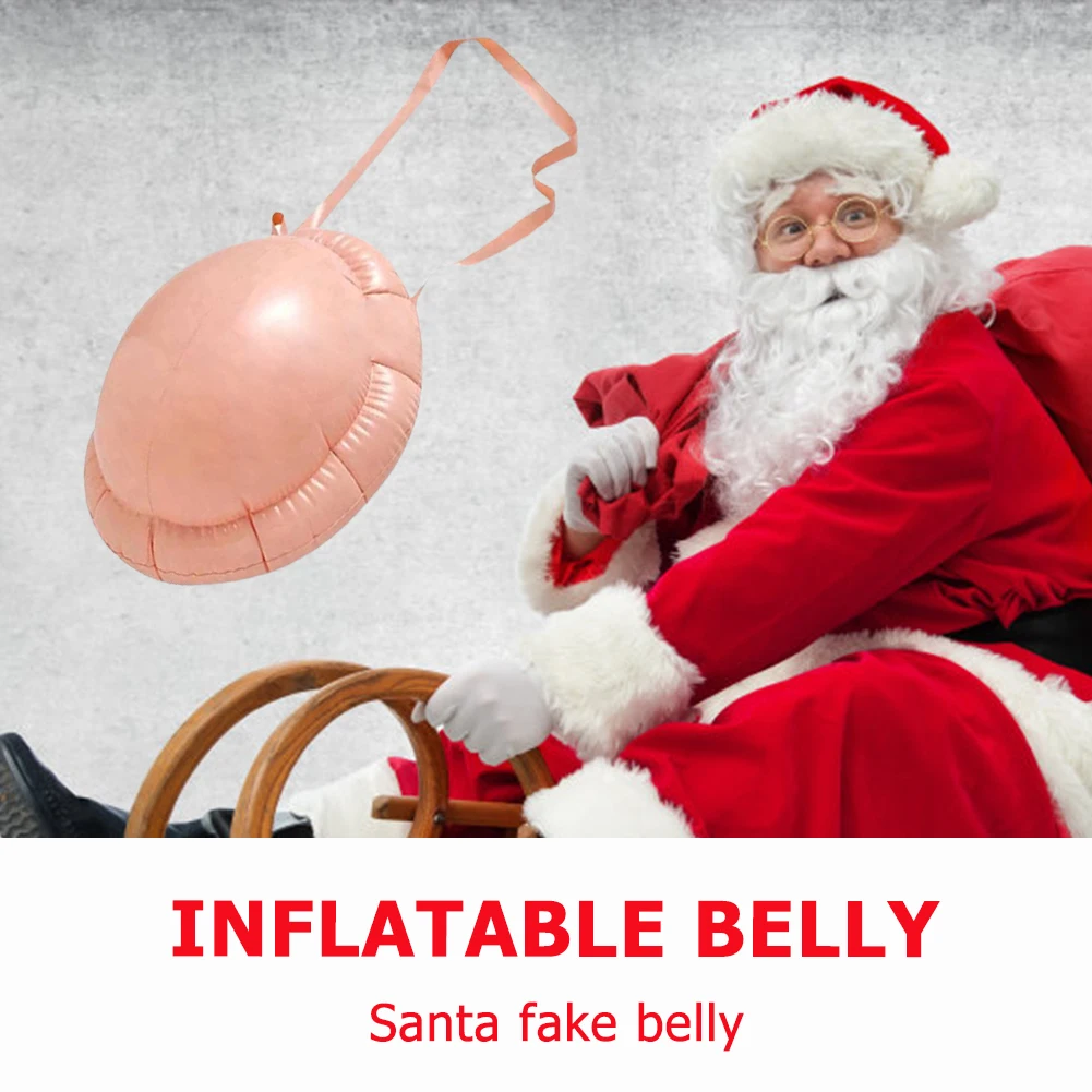 Santa Claus Props Fake Belly Christmas Show Accessories Dress Up Cosplay Tummy - £9.06 GBP
