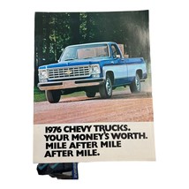 1976 Chevy Pickup Trucks Brochure 8 Page Fold Out Chevrolet Trucks Squar... - £19.28 GBP