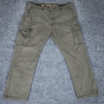 Lee Motion Stretch Cargo Pants Mens 40x30 (41x28) Green Straight Leg Mid... - $19.29