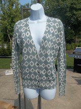 Nwot Ann Taylor Loft Green Diamond Print Sweater M - £17.95 GBP