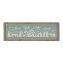 Silent Night, Holy Night Frame 20&quot;L x 6.75&quot;H Metal/Wood - £35.37 GBP