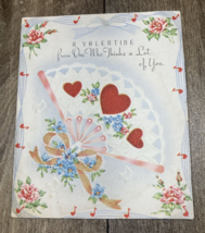 Vintage Valentine Unused Folded From One Who Thinks A Lot Of You 1930s - £4.69 GBP