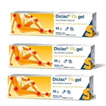 3 PACK Diclac 1% gel pain, inflammation in muscles, joints x50 grams Sandoz - $36.99