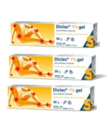 3 PACK Diclac 1% gel pain, inflammation in muscles, joints x50 grams Sandoz - £29.31 GBP