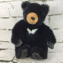 Vintage Black Bear Plush Teddy Small Of The Wild Wildlife Artists 1995  - $11.88