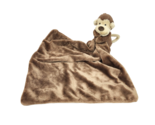 JELLYCAT BABY BROWN MONKEY HOLDING SECURITY BLANKET STUFFED ANIMAL TOY P... - £44.33 GBP