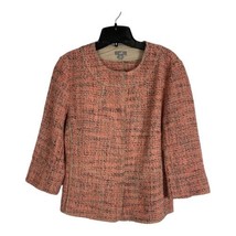 J Jill Womens Jacket Adult Size Small Blazer Orange Brown Pockets Norm Core - £25.63 GBP