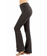 Zenana Premium Cotton FOLD Over Yoga Flare Pants,Ash Grey,X-Large - $30.12 CAD