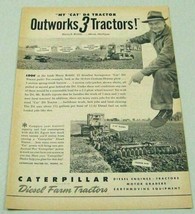 1951 Print Ad Caterpillar Cat D4 Diesel Farm Tractors Harry Rohlfs Peori... - $13.62