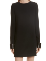 HELMUT LANG Femmes Mini Robe Leather Cuff Mini Dress Noire Taille US 2 H... - £222.65 GBP