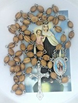Mount Carmel Rosary olive wood Jerusalem Virgen De Él Carmen Rosario de ... - £10.98 GBP