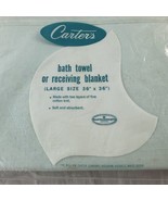 NEW Carters Vtg Cotton Baby Blanket Or Bath Towel Green 36&quot;x 36&quot; Gender ... - $69.29