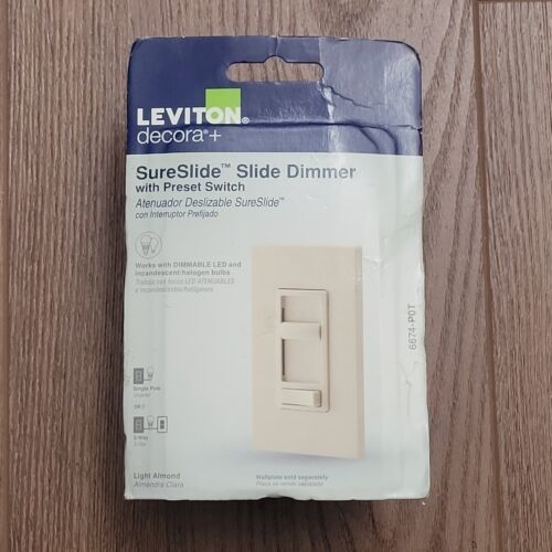 Leviton Dimmer 150-Watt LED and CFL  600-Watt Light Almond 6674-P0T - $16.82