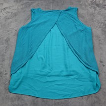 APT 9 Shirts Womens XL Blue Round Neck Sleeveless Solid Stretchable Blouse - £17.97 GBP