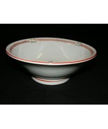 Vintage China Asian Design Red Rim Large Bowl - $24.74