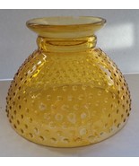 Vintage Amber Yellow Hobnail Glass Table Banquet Student Lamp Light Shade - $537.71 MXN