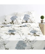 - Floral Sheet Set, 100% Cotton Bedding, Botanical Flowers Pattern Print... - $84.99