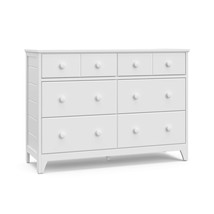 Storkcraft Moss 6 Drawer Universal Double Dresser (White) –, Chest Of Drawers - £293.45 GBP