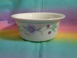 Oneida Ava Ovenware/ Microwave Small Bowl / White w/ Flowers 5 1/2&quot;  - £8.55 GBP