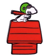 Peanuts Comic Strip Snoopy on Doghouse as the Flying Ace Enamel Metal Pin UNUSED - £6.25 GBP