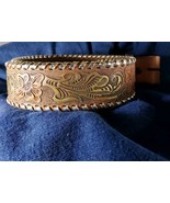 Big John Western Cowboy Leather Belt Hand Finished Vtg 1.75&quot; Sz 42 No Bu... - $24.74