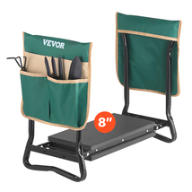 VEVOR Garden Kneeler and Seat, 8 in Wide Pad, Folding Seat with 2 Tool Bags - $31.90