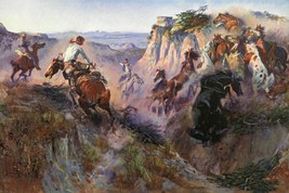 Wild Horse Hunters by Charles M Russell Western Giclee Art Print + Ships Free - £31.10 GBP+