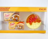 Eggo Waffles Christmas Ornament 3 Pack Waffle Chocolatey Chip Box Homest... - £14.65 GBP