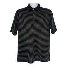 Grand Slam Golf Men&#39;s Stiped Black Polo Shirt Size Medium - $18.70