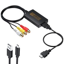 Rca To Hdmi Converter, Av To Hdmi Adapter Support 1080P Pal/Ntsc Compatible With - £20.29 GBP