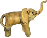 Elephant Figurine Crushed Oyster Shells Sculpture With Trunk Up Philippi... - $23.99