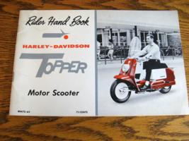 1964 Harley Davidson Topper Motor Scooter Rider Hand Book Owners Manual ... - $153.45