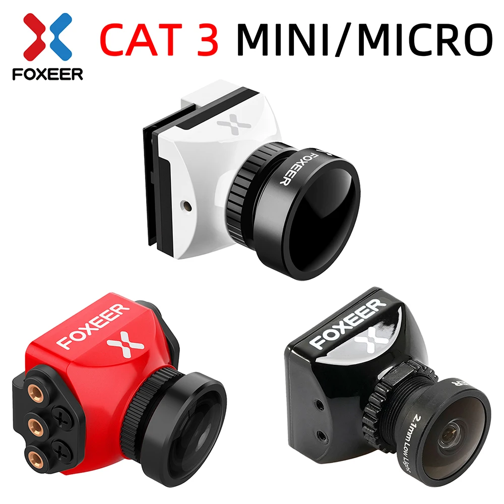 Foxeer Cat 3 Micro Mini FPV Camera Low Latency Low Noise 1200TVL 0.00001Lux FPV - £65.50 GBP+
