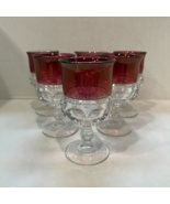 VIntage Tiffin Franciscan KINGS CROWN Ruby Cranberry Goblets Set of 6 - $57.62 CAD