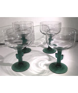 NWT (4 ) Libbey Green Cactus Stem Margarita Cocktail Glasses 6-1/4&quot; Tall... - €42,00 EUR