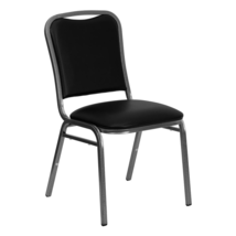 HERCULES Series Stacking Banquet Chair in Black Vinyl - Silver Vein - $75.59+