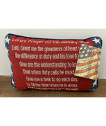 Lords Prayer For Military Wife Prayer Accent Throw Pillow NWT Made In USA - £13.60 GBP