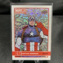 2021-22 Upper Deck Marvel Annual Silver Sparkle Captain America #12 - £1.77 GBP
