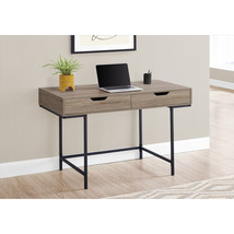 Monarch 48 in. Computer Desk, Dark Taupe &amp; Black Metal - €229,24 EUR