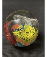 VINTAGE Handmade Paperweight Floral Flower Burst Hand Blown Glass Gift K... - €21,49 EUR