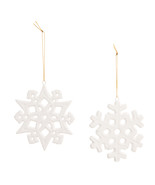 Christmas Decoration Assorted Styles Ceramic White Snowflake , 4.13 inch... - $334.65 MXN