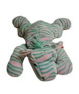 Ty Beanie Buddies Zulu the Zebra Pink &amp; Green Vintage Stuffed Plush Anim... - $21.86 CAD