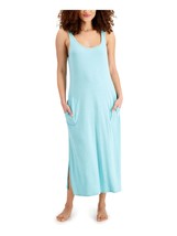 Alfani Womens Ultra-Soft Maxi Tank Nightgown Size Large Color Aqua Reef - £34.58 GBP